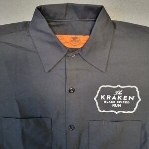 Red Kap Kraken Black Spiced Rum Work Shirt Mens Small Black Release The Kraken